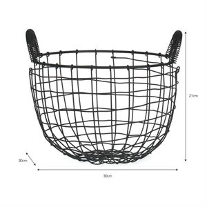 Wirework Strage Basket Black Small